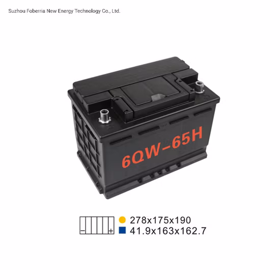 Batteria al piombo-acido di standby per batteria avviamento/arresto auto da 12 V 6qw-65h, batteria per auto AGM sigillata