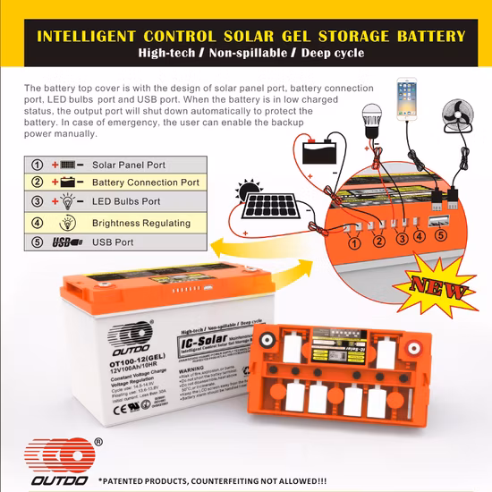 5 anni di garanzia, 12V, 220Ah, batteria a ciclo profondo, batteria di riserva, batteria di alimentazione con 3000 cicli